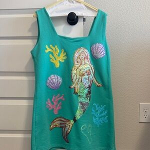 QUEEN OF SPARKLES Teal Mermaid Dress